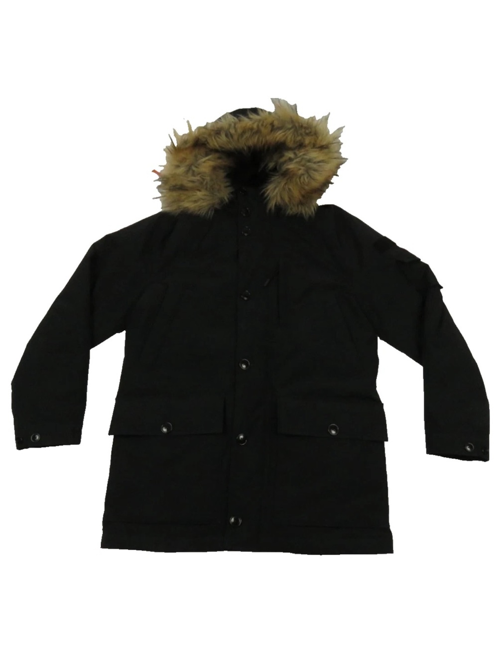 J Crew Nordic Primaloft Faux Fur Hooded Full Zip Button Field Parka Coat Jacket